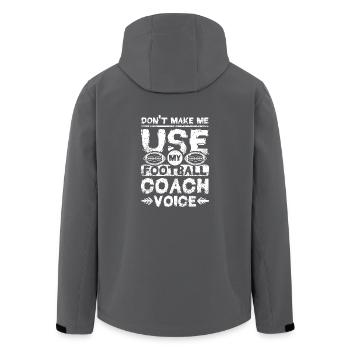 Don't make me use my football coach voice - Recycelte Männer Softshell-Jacke von Stanley/Stella - Anthrazit - Hinten - AI Model Male 185 light (185cm)