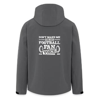Don't make me use my football fan voice - Recycelte Männer Softshell-Jacke von Stanley/Stella - Anthrazit - Hinten - AI Model Male 185 light (185cm)