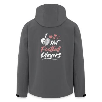 I Hot football players - Recycelte Männer Softshell-Jacke von Stanley/Stella - Anthrazit - Hinten - AI Model Male 185 light (185cm)
