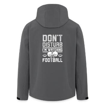 Don't disturb I'm watching football - Recycelte Männer Softshell-Jacke von Stanley/Stella - Anthrazit - Hinten - AI Model Male 185 light (185cm)
