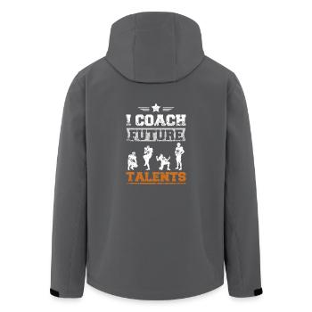 I coach future talents american football - Recycelte Männer Softshell-Jacke von Stanley/Stella - Anthrazit - Hinten - AI Model Male 185 light (185cm)