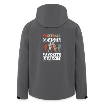 Football season is my favorite season - Recycelte Männer Softshell-Jacke von Stanley/Stella - Anthrazit - Hinten - AI Model Male 185 light (185cm)