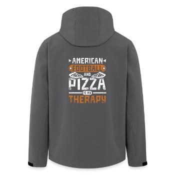 American football an pizza is my therapy - Recycelte Männer Softshell-Jacke von Stanley/Stella - Anthrazit - Hinten - AI Model Male 185 light (185cm)