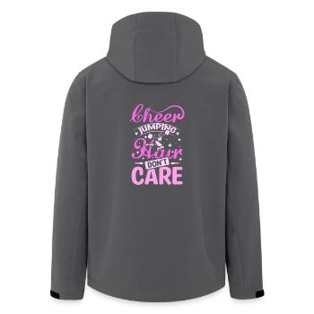 Cheer jumping hair don't care - Recycelte Männer Softshell-Jacke von Stanley/Stella - Anthrazit - Hinten - AI Model Male 185 light (185cm)