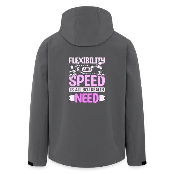 Flexibility and speed cheer girl - Recycelte Männer Softshell-Jacke von Stanley/Stella - Anthrazit - Hinten - AI Model Male 185 light (185cm)