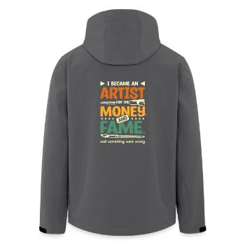Funny Money and fame artist - Recycelte Männer Softshell-Jacke von Stanley/Stella - Anthrazit - Hinten - AI Model Male 185 light (185cm)