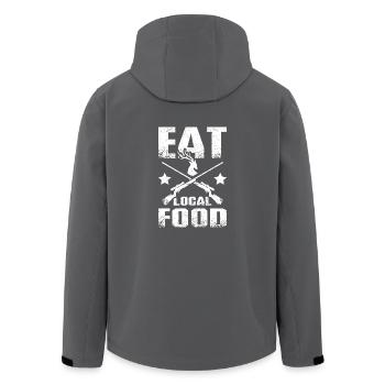 Hunt deer eat local food - Recycelte Männer Softshell-Jacke von Stanley/Stella - Anthrazit - Hinten - AI Model Male 185 light (185cm)