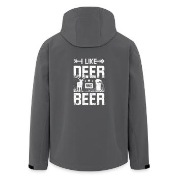 Hunting I like deer and beer - Recycelte Männer Softshell-Jacke von Stanley/Stella - Anthrazit - Hinten - AI Model Male 185 light (185cm)