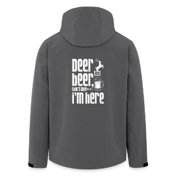 Deer and beer that's why im here - Recycelte Männer Softshell-Jacke von Stanley/Stella - Anthrazit - Hinten - AI Model Male 185 light (185cm)