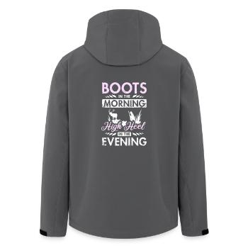 Girls Hunting boot and high heel hunt - Recycelte Männer Softshell-Jacke von Stanley/Stella - Anthrazit - Hinten - AI Model Male 185 light (185cm)