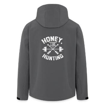 Honey I go hunting - Recycelte Männer Softshell-Jacke von Stanley/Stella - Anthrazit - Hinten - AI Model Male 185 light (185cm)