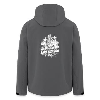 Ich bin Staplerfahrer wenn ich sarkastisch werde - Recycelte Männer Softshell-Jacke von Stanley/Stella - Anthrazit - Hinten - AI Model Male 185 light (185cm)