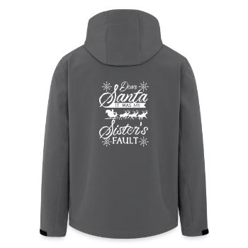 Dear santa it was my sister's fault - Recycelte Männer Softshell-Jacke von Stanley/Stella - Anthrazit - Hinten - AI Model Male 185 light (185cm)
