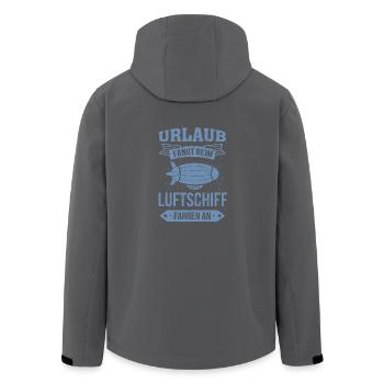 Luftschiff Urlaub fängt an - Recycelte Männer Softshell-Jacke von Stanley/Stella - Anthrazit - Hinten - AI Model Male 185 light (185cm)