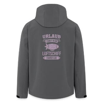 Luftschiff Urlaub fängt an - Recycelte Männer Softshell-Jacke von Stanley/Stella - Anthrazit - Hinten - AI Model Male 185 light (185cm)