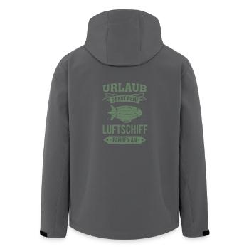 Luftschiff Urlaub fängt an - Recycelte Männer Softshell-Jacke von Stanley/Stella - Anthrazit - Hinten - AI Model Male 185 light (185cm)