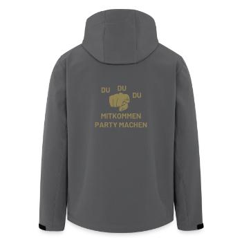 Du Du Du Mitkommen Party machen - Recycelte Männer Softshell-Jacke von Stanley/Stella - Anthrazit - Hinten - AI Model Male 185 light (185cm)