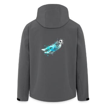 Splash Snow Luge Sled - Recycelte Männer Softshell-Jacke von Stanley/Stella - Anthrazit - Hinten - AI Model Male 185 light (185cm)