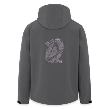 Harfe spielen ist meine DNA - Recycelte Männer Softshell-Jacke von Stanley/Stella - Anthrazit - Hinten - AI Model Male 185 light (185cm)