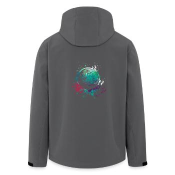 Splash Art Golfing Golf ball - Recycelte Männer Softshell-Jacke von Stanley/Stella - Anthrazit - Hinten - AI Model Male 185 light (185cm)
