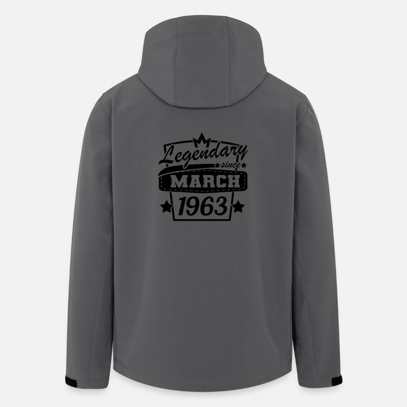 Mars 1963 Rétro Anniversaire Dictons - Veste softshell homme en polyester recyclé Stanley/Stella - charbon