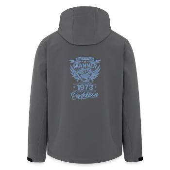 Mechaniker 1973 Geburtstag Mechatroniker Motor - Recycelte Männer Softshell-Jacke von Stanley/Stella - Anthrazit - Hinten - AI Model Male 185 light (185cm)
