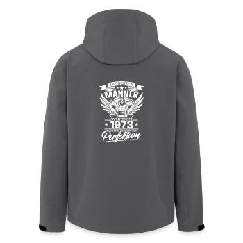 Mechaniker 1973 Geburtstag Mechatroniker Motor - Recycelte Männer Softshell-Jacke von Stanley/Stella - Anthrazit - Hinten - AI Model Male 185 light (185cm)