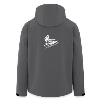 Jet Ski Legende 1993 Geburtstag - Recycelte Männer Softshell-Jacke von Stanley/Stella - Anthrazit - Hinten - AI Model Male 185 light (185cm)