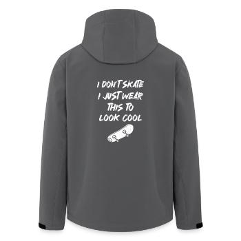 I don't skate I just wear this to look cool skater - Recycelte Männer Softshell-Jacke von Stanley/Stella - Anthrazit - Hinten - AI Model Male 185 light (185cm)