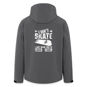 I don't skate I just wear this to look cool skater - Recycelte Männer Softshell-Jacke von Stanley/Stella - Anthrazit - Hinten - AI Model Male 185 light (185cm)