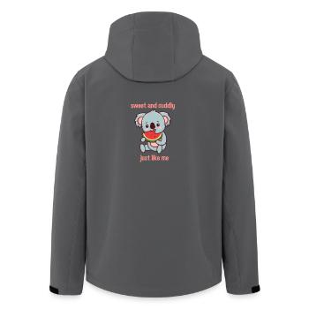 Koala Wassermelone Süß und kuschelig, genau wie - Recycelte Männer Softshell-Jacke von Stanley/Stella - Anthrazit - Hinten - AI Model Male 185 light (185cm)