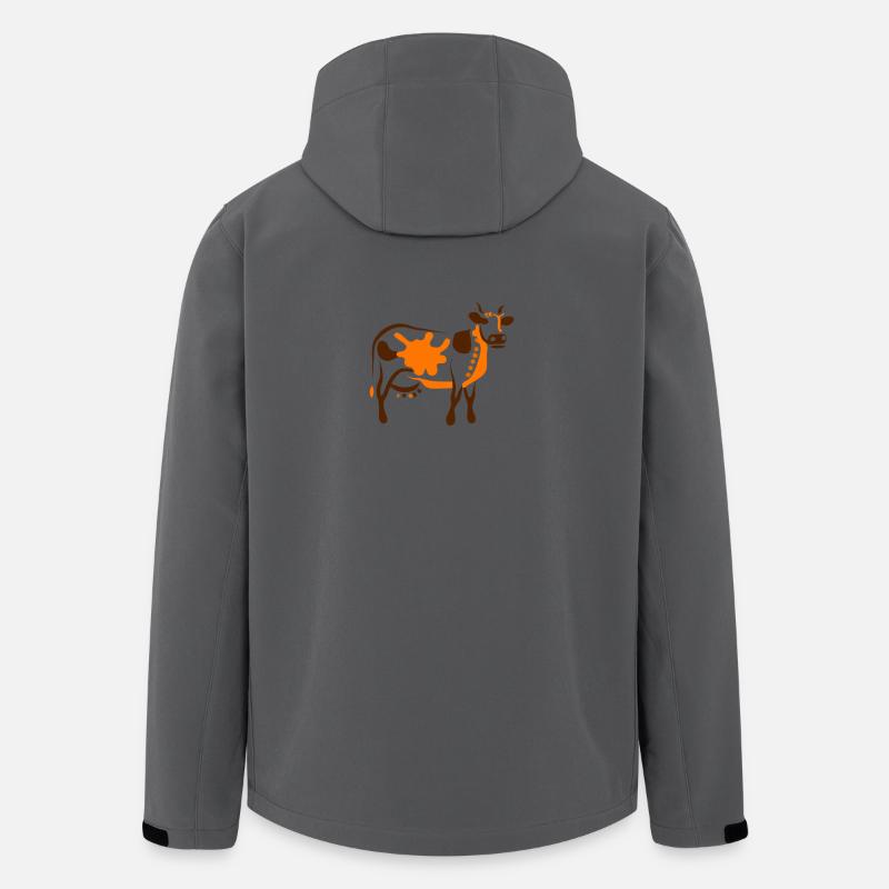 Cow Art Abstract - Men’s Recycled Softshell Jacket by Stanley/Stella - anthracite