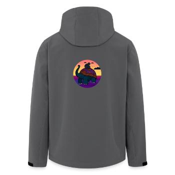 schildkröte elefant affe fabeltier fabelwesen - Recycelte Männer Softshell-Jacke von Stanley/Stella - Anthrazit - Hinten - AI Model Male 185 light (185cm)