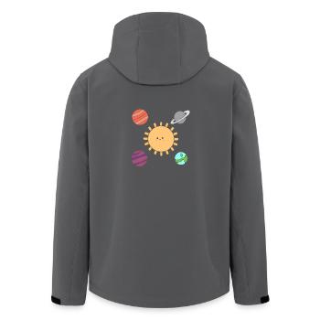 Sonne Sonnensystem Erde Jupiter Saturn Mars Venus - Recycelte Männer Softshell-Jacke von Stanley/Stella - Anthrazit - Hinten - AI Model Male 185 light (185cm)