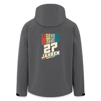 27. Geburtstag Legendär Seit 27 Jahren Legende 27 - Recycelte Männer Softshell-Jacke von Stanley/Stella - Anthrazit - Hinten - AI Model Male 185 light (185cm)