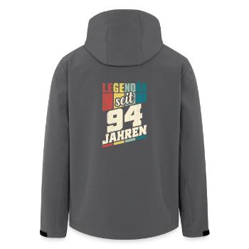 94. Geburtstag Legendär Seit 94 Jahren Legende 94 - Recycelte Männer Softshell-Jacke von Stanley/Stella - Anthrazit - Hinten - AI Model Male 185 light (185cm)
