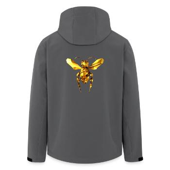 Biene Honig Bienenzüchter Bienenboss Imker Bienen - Recycelte Männer Softshell-Jacke von Stanley/Stella - Anthrazit - Hinten - AI Model Male 185 light (185cm)