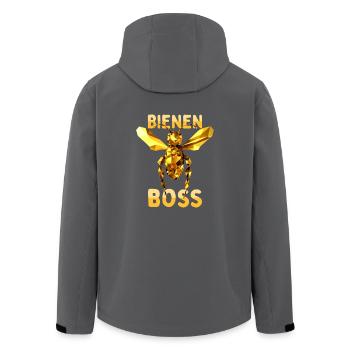 Bienenboss Imker Honig Dealer Bienenzüchter Bienen - Recycelte Männer Softshell-Jacke von Stanley/Stella - Anthrazit - Hinten - AI Model Male 185 light (185cm)