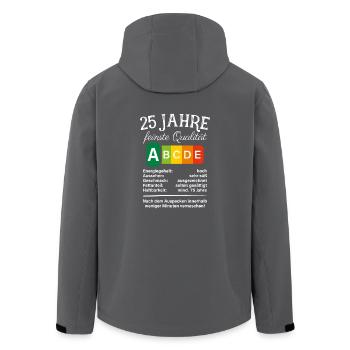 25 Jahre Feinste Qualität Geschenk 25. Geburtstag - Recycelte Männer Softshell-Jacke von Stanley/Stella - Anthrazit - Hinten - AI Model Male 185 light (185cm)