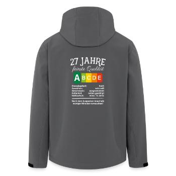 27 Jahre Feinste Qualität Geschenk 27. Geburtstag - Recycelte Männer Softshell-Jacke von Stanley/Stella - Anthrazit - Hinten - AI Model Male 185 light (185cm)