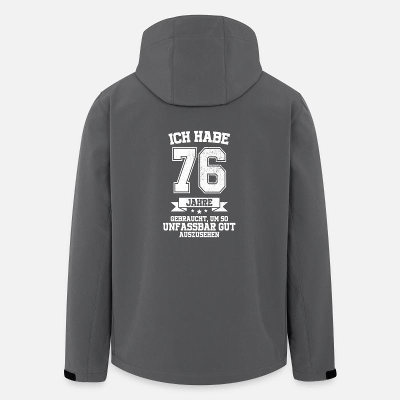 76. Geburtstag Geschenk Habe 76 Jahre Gebraucht - Recycelte Männer Softshell-Jacke von Stanley/Stella - Anthrazit