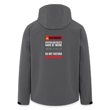 Ophthalmologists Hard At Work - White - Recycelte Männer Softshell-Jacke von Stanley/Stella - Anthrazit - Hinten - AI Model Male 185 light (185cm)
