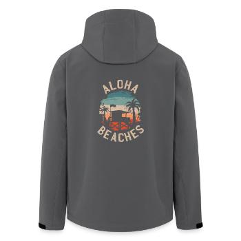 Aloha Beaches Sommer Strand Party Surfen Hawaii - Recycelte Männer Softshell-Jacke von Stanley/Stella - Anthrazit - Hinten - AI Model Male 185 light (185cm)