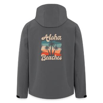 Aloha Beaches Sommer Strand Party Surfen Hawaii - Recycelte Männer Softshell-Jacke von Stanley/Stella - Anthrazit - Hinten - AI Model Male 185 light (185cm)