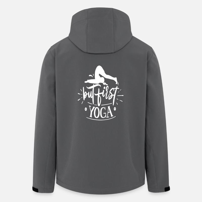 Mais d’abord le yoga - Veste softshell homme en polyester recyclé Stanley/Stella - charbon