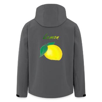 Zitrone - Recycelte Männer Softshell-Jacke von Stanley/Stella - Anthrazit - Hinten - AI Model Male 185 light (185cm)