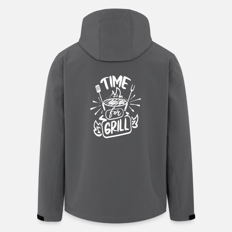 C’est l’heure des grillades - Veste softshell homme en polyester recyclé Stanley/Stella - charbon