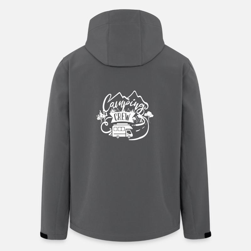 Équipe de camping - Veste softshell homme en polyester recyclé Stanley/Stella - charbon