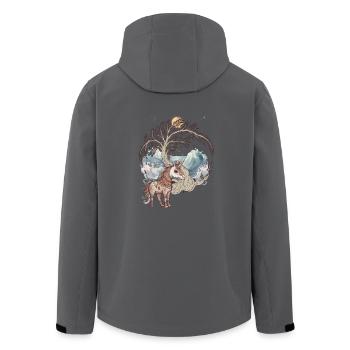 Mystisch Einhorn Einhörner Pferd Pferde Fabelwesen - Recycelte Männer Softshell-Jacke von Stanley/Stella - Anthrazit - Hinten - AI Model Male 185 light (185cm)