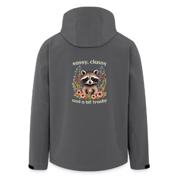 Frech, edel und ein bisschen trashig - Recycelte Männer Softshell-Jacke von Stanley/Stella - Anthrazit - Hinten - AI Model Male 185 light (185cm)